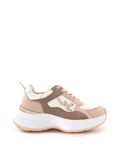 Sneakers queen Helena donna beige con suola chunky dallo stile casual