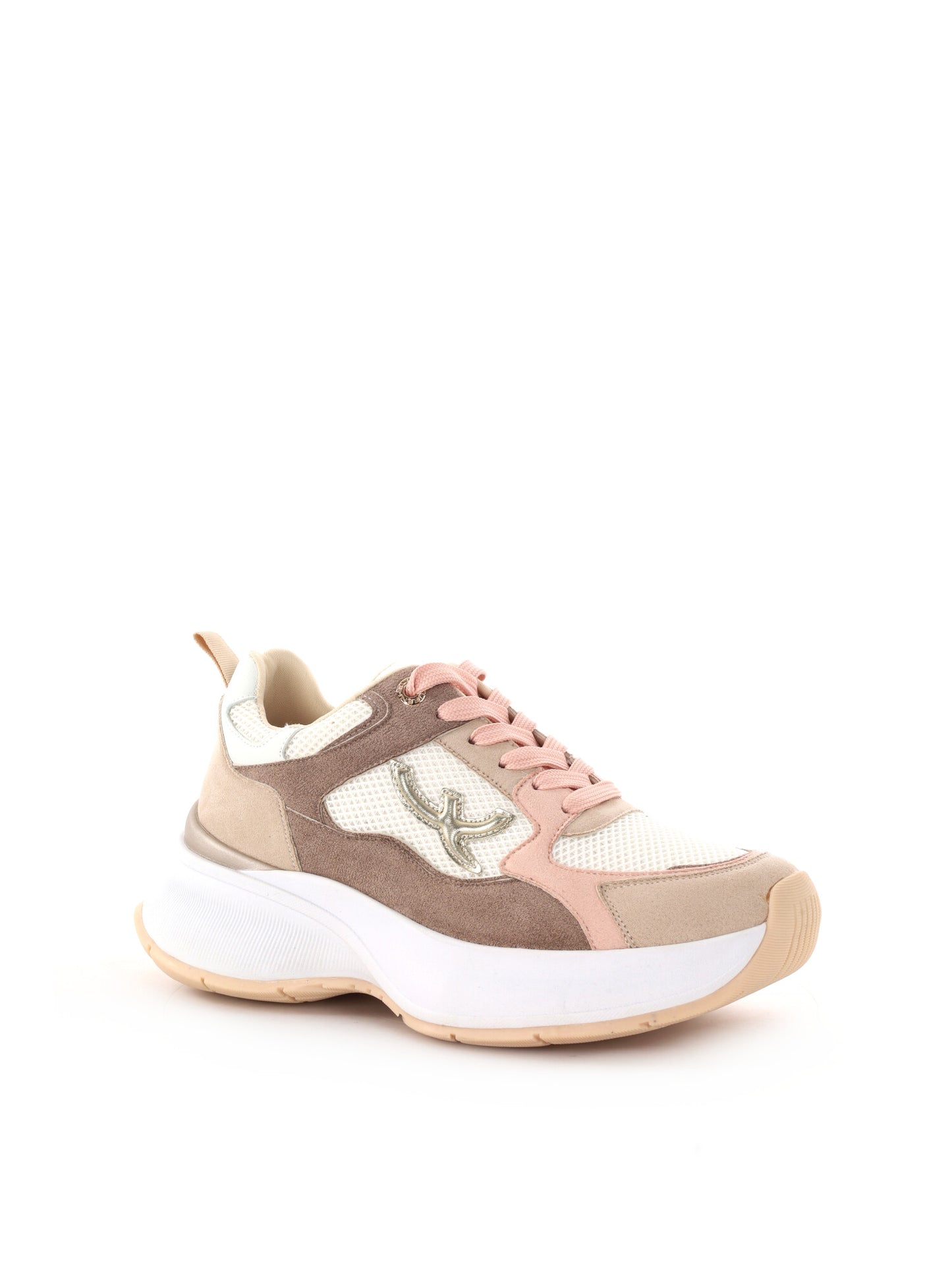Sneakers queen Helena donna beige con suola chunky dallo stile casual