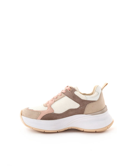 Sneakers queen Helena donna beige con suola chunky dallo stile casual