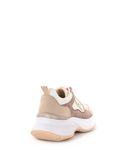 Sneakers queen Helena donna beige con suola chunky dallo stile casual