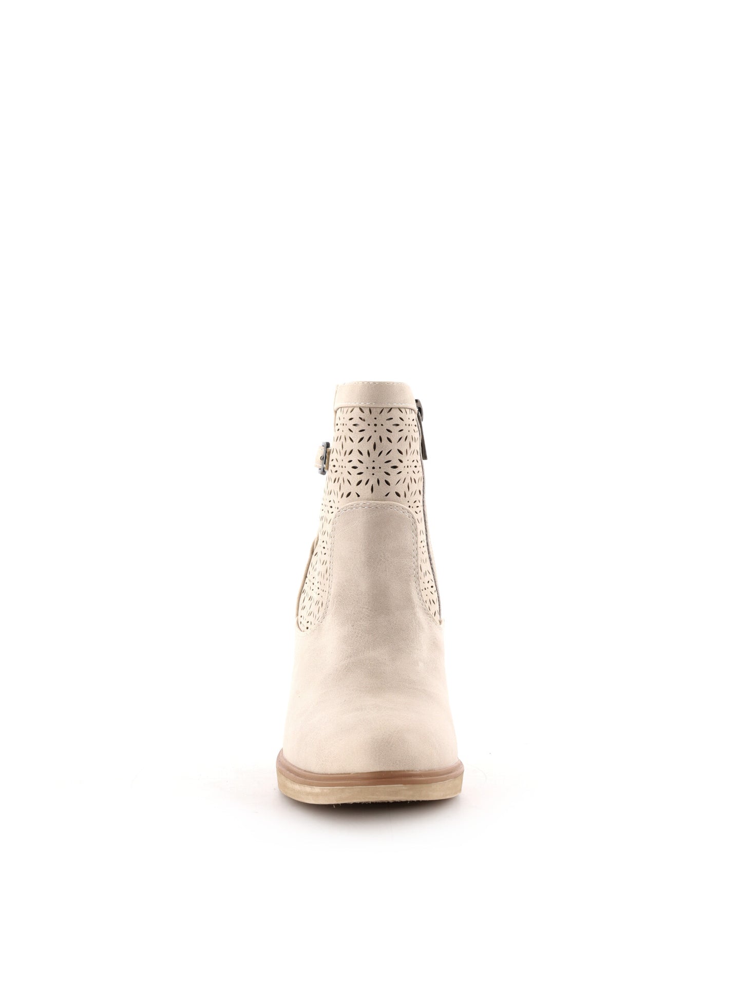 Queen Helena stivaletti beige da donna con tacco alto per la primavera