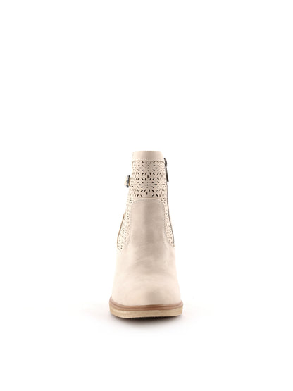 Queen Helena stivaletti beige da donna con tacco alto per la primavera
