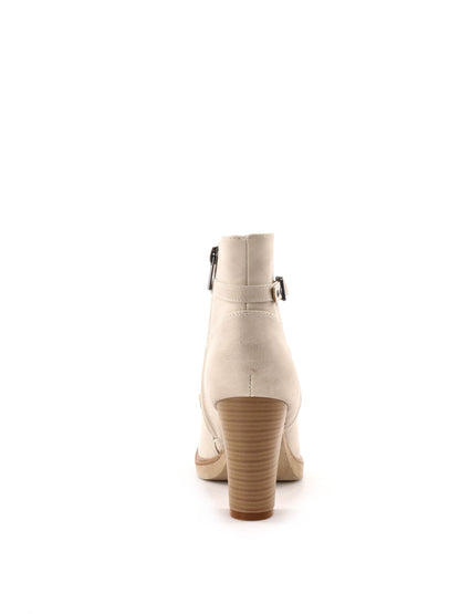 Queen Helena stivaletti beige da donna con tacco alto per la primavera