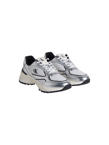 Sneakers Hike Runner Lace da donna nere in tessuto e similpelle