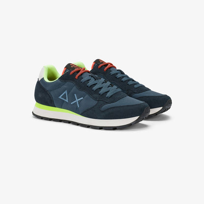 Sun68 Tom Fluo, sneakers uomo blu dallo stile innovativo