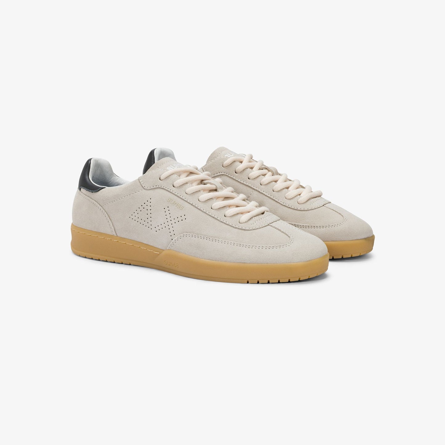 Sun68 California Sun, sneakers uomo in suede panna