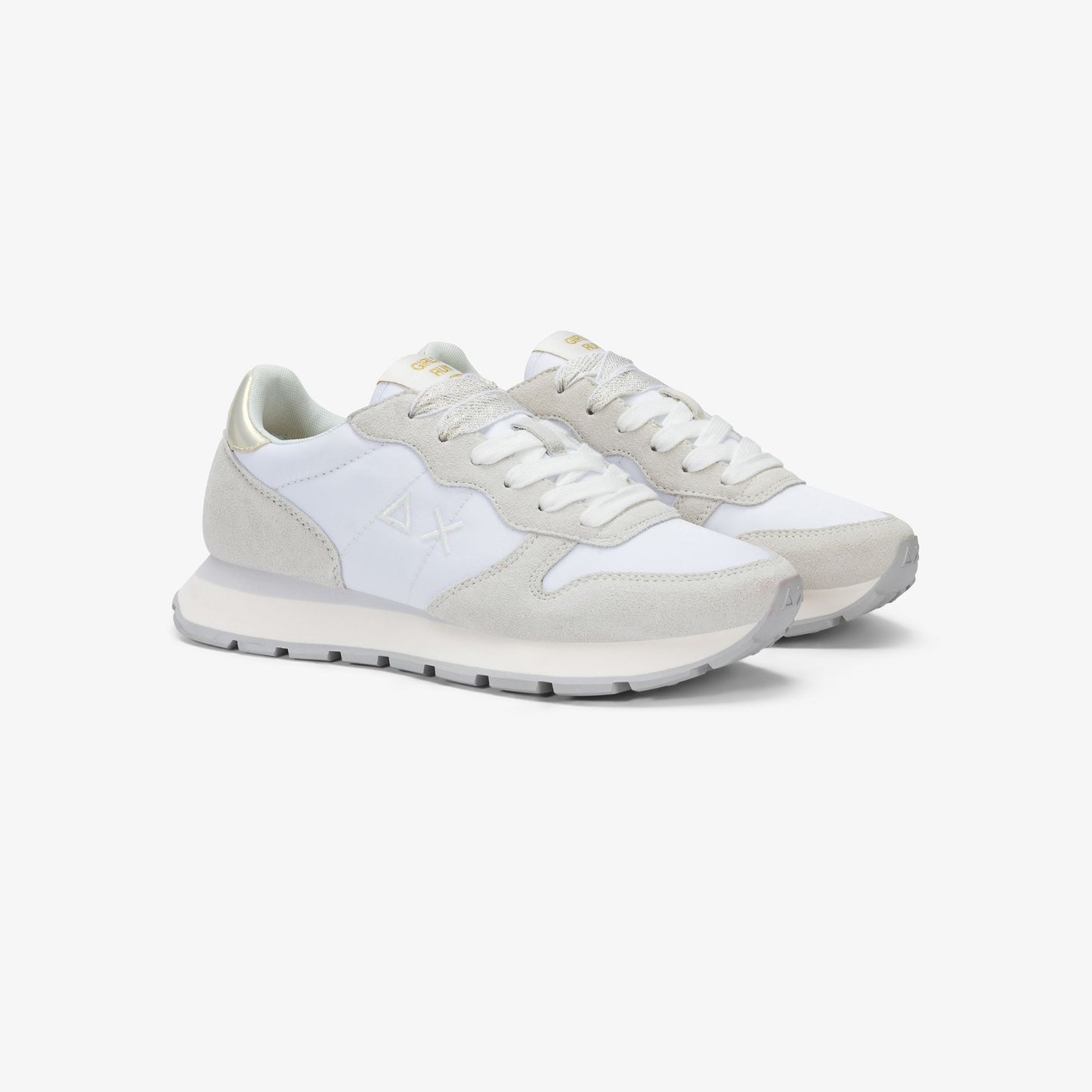 Sun68 Ally Gold Silver, sneakers donna bianche moderne e raffinate