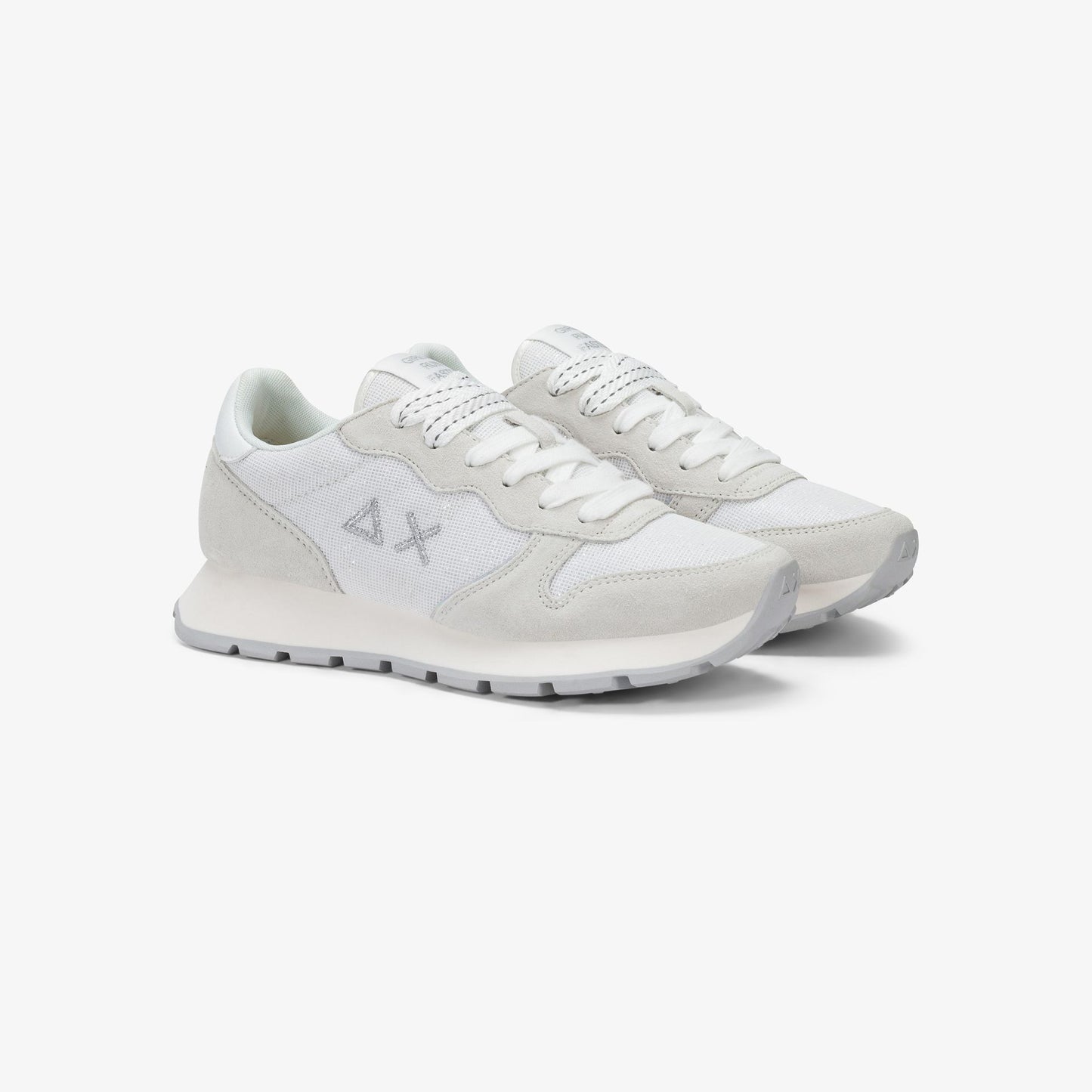 Sun68 Ally Glitter Textile, sneakers bianche donna luminose