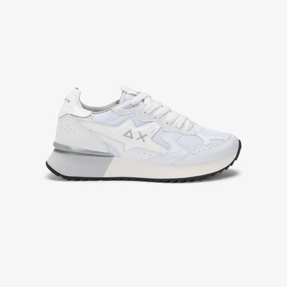 Sun68 Sneakers Stargirl Silver Mesh da donna bianche