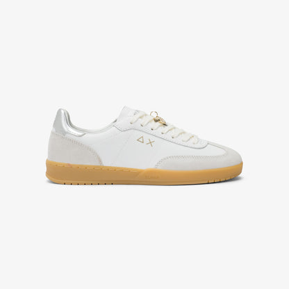 Sun68 California Lth, sneakers da donna in pelle bianca