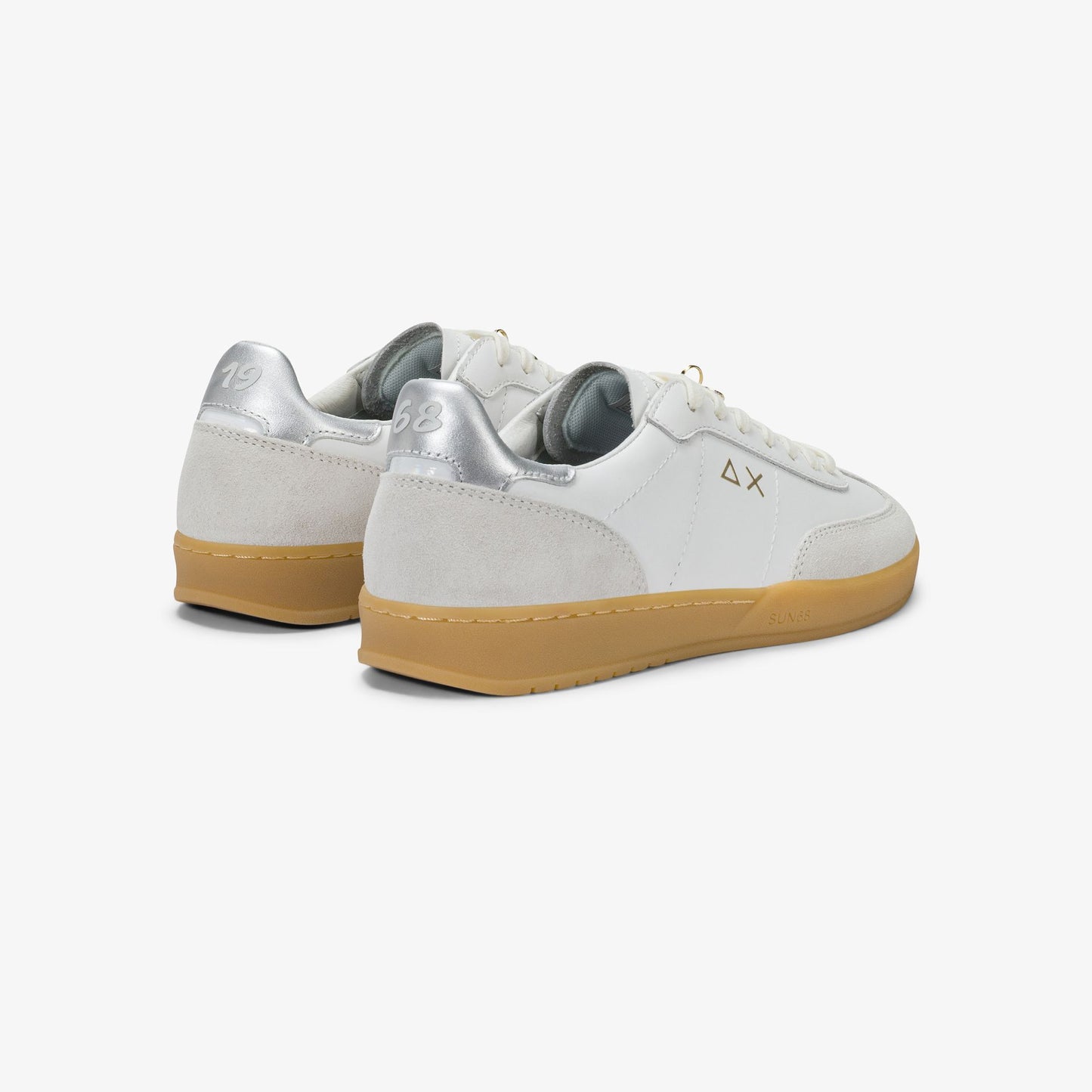 Sun68 California Lth, sneakers da donna in pelle bianca