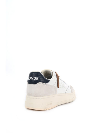 SNEAKER BIG BASKET SUN68 DA UOMO BIANCO