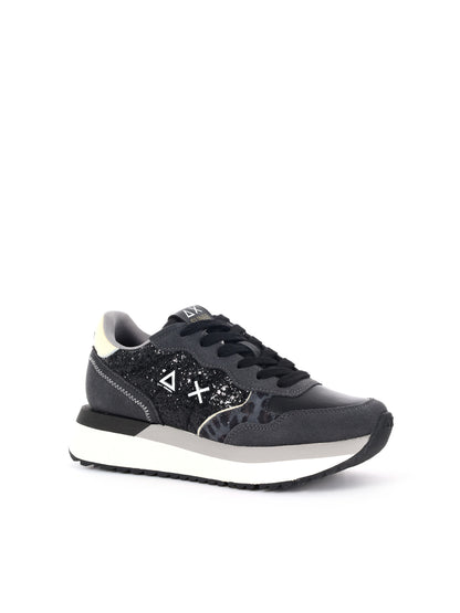SNEAKER BIG ALLY GLITTER SUN68 DA DONNA NERO