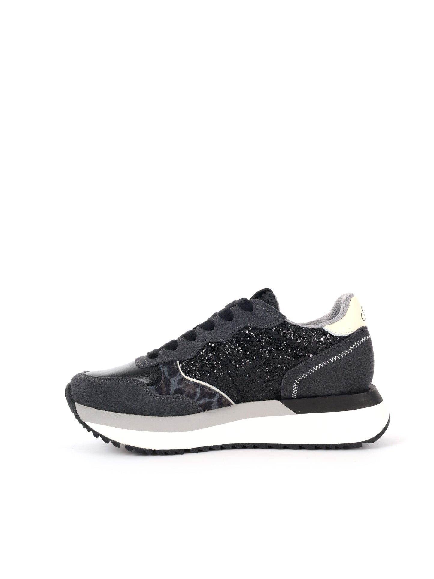 SNEAKER BIG ALLY GLITTER SUN68 DA DONNA NERO