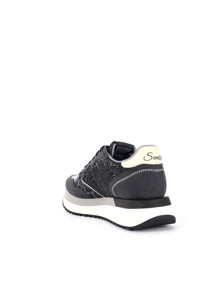 SNEAKER BIG ALLY GLITTER SUN68 DA DONNA NERO