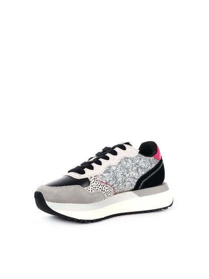 SNEAKER BIG ALLY GLITTER SUN68 DA DONNA ARGENTO