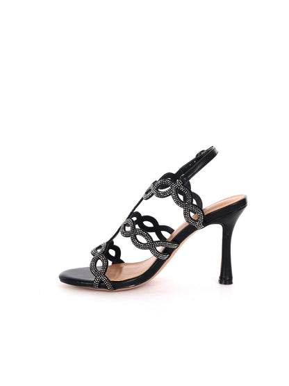 Sandali eleganti con tacco alto Queen Helena da donna in nero