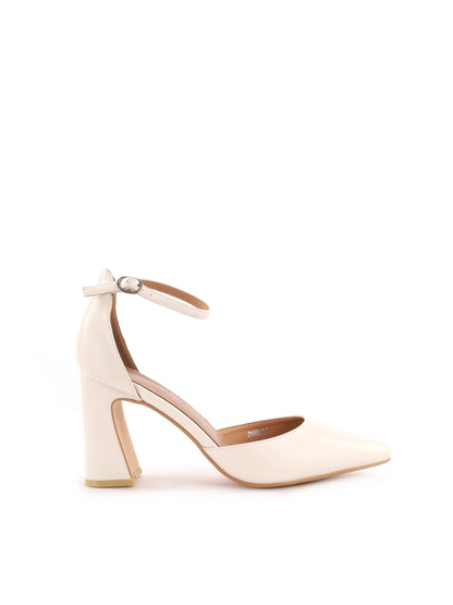 Décolleté eleganti con cinturino alla caviglia beige da donna Queen Helena