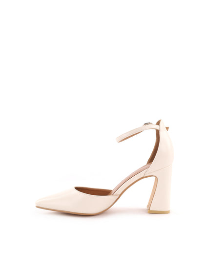 Décolleté eleganti con cinturino alla caviglia beige da donna Queen Helena