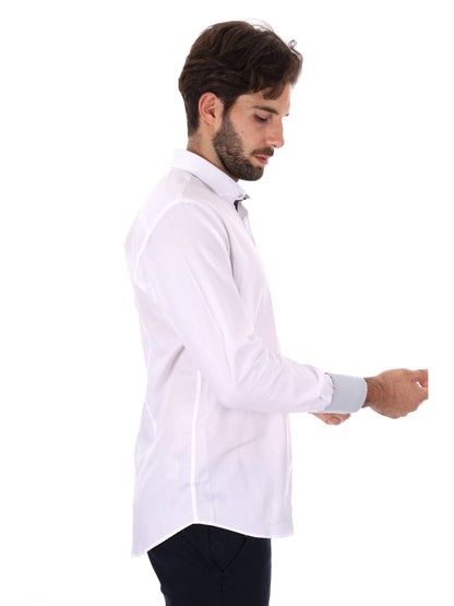 CAMICIA DOPPIO RITORTO FB DA UOMO BIANCO