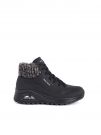 SCARPONCINO CON ZIP UNO RUGGED SKECHERS DONNA NERO