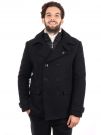 CAPPOTTO DOPPIO PETTO CON FINTO GILET YES-ZEE UOMO NERO