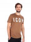 T-SHIRT MAXI LOGO ICON UOMO TABACCO