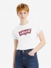 T-SHIRT GIROCOLLO CON STAMPA LEVI'S DA RAGAZZA BIANCO