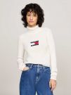 LUPETTO A MAGLIA CON MONOGRAM TOMMY JEANS DONNA PANNA