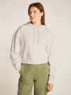 FELPA CROP CON CAPPUCCIO TOMMY HILFIGER DA DONNA PANNA