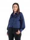 CAMICIA SATIN EFFEPI DONNA BLU