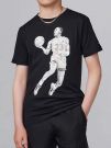 T-SHIRT MANICA CORTA CON STAMPA PUNTINATA JORDAN BIMBO NERO