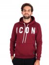 FELPA CON CAPPUCCIO ICON UOMO BORDEAUX