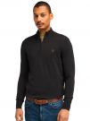 MAGLIA CON MEZZA ZIP IN COTONE TIMBERLAND UOMO NERO