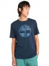 T-SHIRT STAMPA LOGO TIMBERLAND UOMO BLU