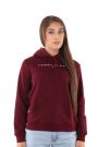 TOMMY H LINEAR HOODI - BORDEAUX