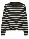 VERO MODA SABA LS - NERO-BIANCO