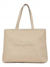 BORSA TOTE SLIM GRANDE CALVIN KLEIN JEANS DA DONNA BEIGE