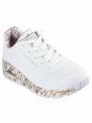 SNEAKERS UNO GOLDCROWN SKECHERS DONNA BIANCO BEIGE