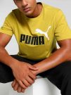 T-SHIRT CON LOGO BICOLORE PUMA RAGAZZO OCRA