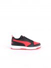 SNEAKERS REBOUND V6 LOW PUMA BAMBINI ROSSO NERO