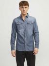 CAMICIA SHERIDAN JACK&JONES DA UOMO JEANS CHIARO