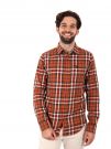 CAMICIA A MANICA LUNGA A QUADRI SUPERDRY UOMO ARANCIO