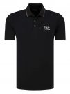 POLO EA7 DA UOMO IN COTONE PIQUET - NERO