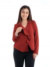 BLOUSA CON ROUCHE EFFEPI DONNA TOMATO