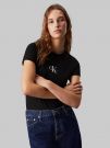 T-SHIRT CON MONOGRAMMA CALVIN KLEIN JEANS DONNA NERO