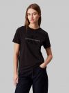 T-SHIRT LOGO IN CINIGLIA CALVIN KLEIN DONNA NERO