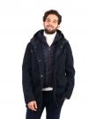 GIACCONE LUNGO IN MAGLIA CON FINTO GILET YES-ZEE UOMO NOTTE