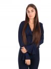 BLOUSA CORTA AD INCROCIO ARTIGLI DONNA BLU