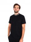 T-SHIRT LOGO SU COLLETTO ICON UOMO NERO